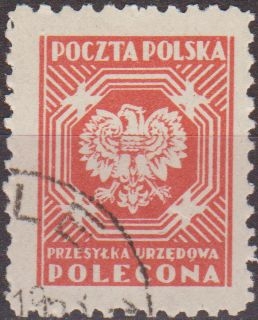 z vendido Polonia 1950 Scott O28 Sello º Aguila Polaca Polecona Pologne Polska Poland Polen 
